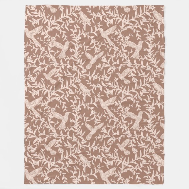 Colibri floral polaire couverture (Devant)