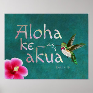 Colibri Hawaiian Bible Verse Poster