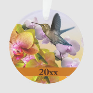 Colibri Lilas Violet Orchidée Rose Jaune