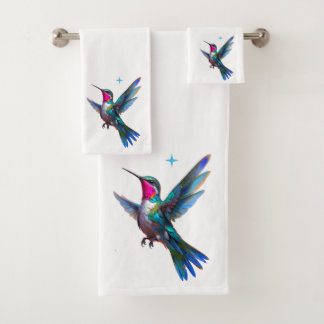 Colibri magnifique sur fond blanc