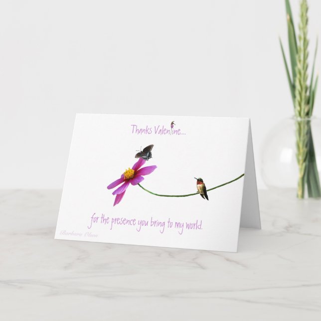 Colibri : Merci pour votre Valentine. de (Devant)