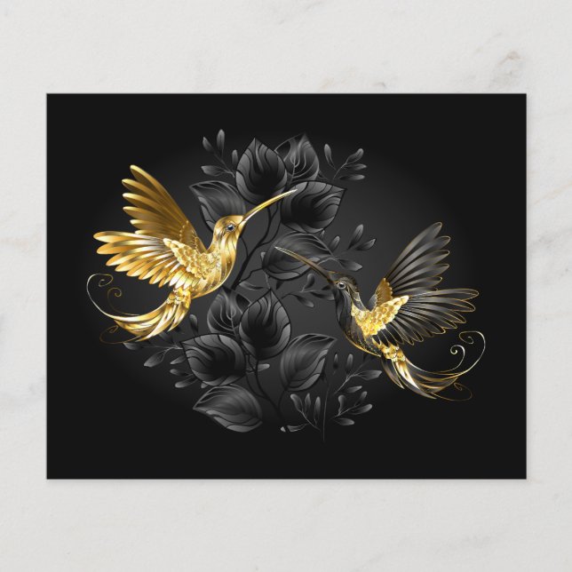 Colibri noir et or (Devant)