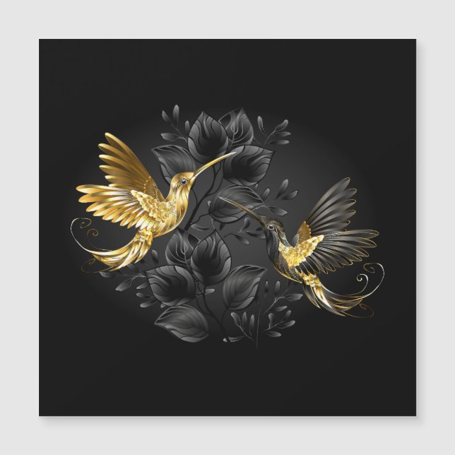 Colibri noir et or (Devant)