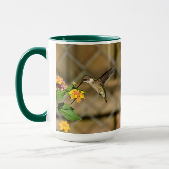 Colibri sur Lantana Mug 15 oz (Gauche)