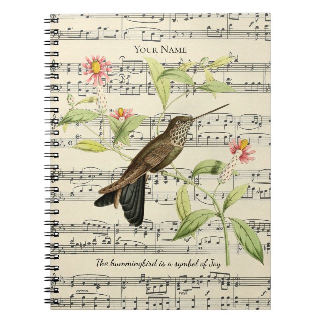 colibri symbole de joie cahier de gratitude (Devant)