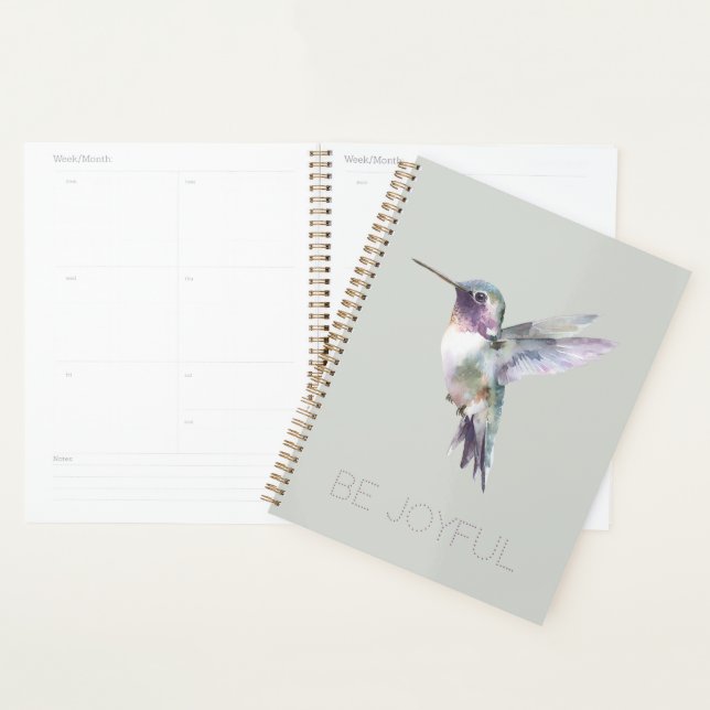 Colibri vert pourpre joyeux (Devant avec enveloppe)