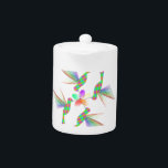 Colibris Arc-En-Ciel Embrasser Une Fleur<br><div class="desc">Des colibris embrassant une fleur arc-en-ciel.</div>