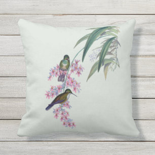 Colibris dans le coussin extérieur 16x16