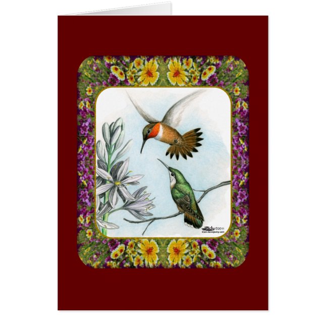 Colibris et Fleurs #2 (Devant)