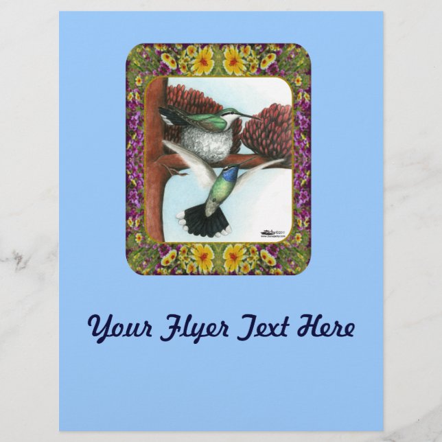 Colibris et Fleurs #3 (Devant)
