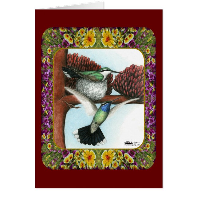 Colibris et Fleurs #3 (Devant)