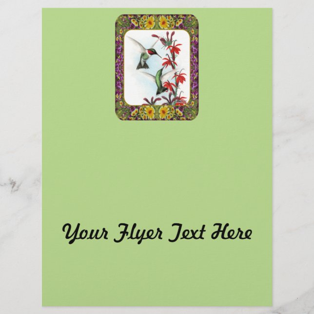 Colibris et Fleurs #5 (Devant)