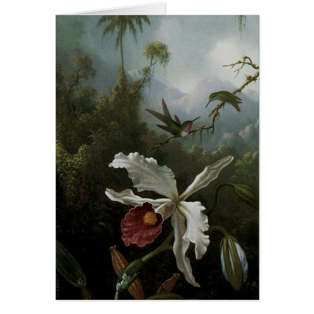 Colibris et orchidée blanche par Martin J. Heade (Devant)