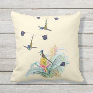 Colibris sur le coussin extérieur 16x16 de
