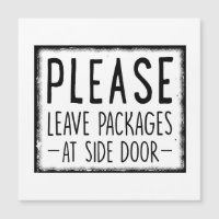 Colis à domicile, Merci de laisser les colis à la