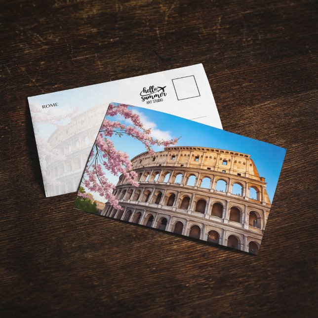 Colisée de Rome Italie Carte Postale Peinte (Créateur téléchargé)