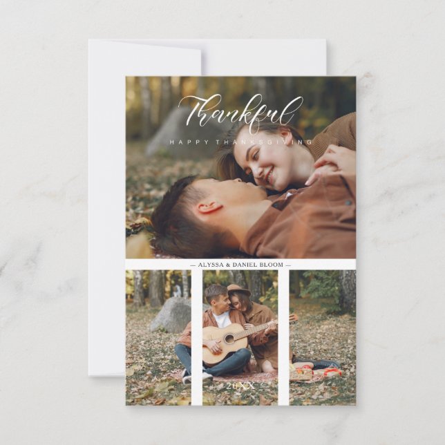 Collage 2 Photos Couple Happy Thanksgiving (Devant)