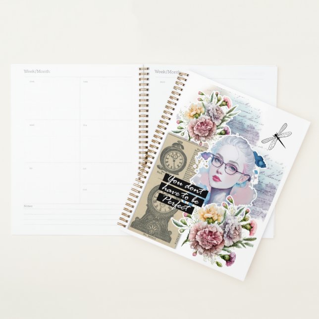 Collage Art Fleurs d'anniversaire (Devant avec enveloppe)