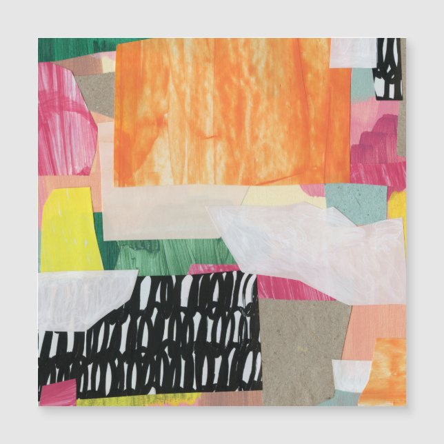 Collage art, moderne coloré abstrait. (Devant)