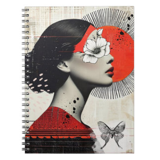 Collage avec papillon | Journal Carnet