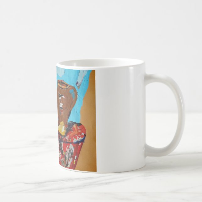 Collage coloré Stilllife Art White Mug (Droite)