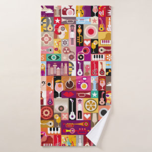 Collage d'art, illustration vintage musicale. Patc