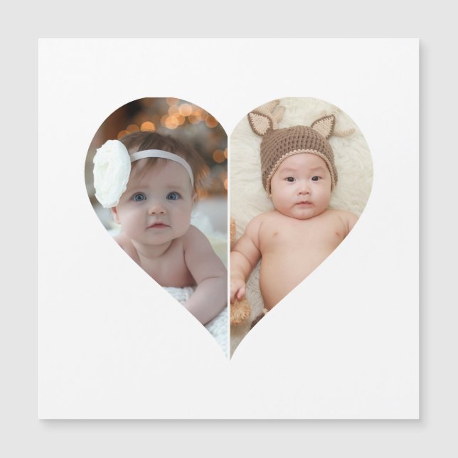 Collage de 2 Photos en forme de Coeur (Devant)