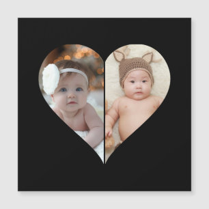 Collage de 2 Photos en forme de Coeur