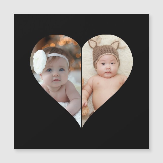 Collage de 2 Photos en forme de Coeur (Devant)