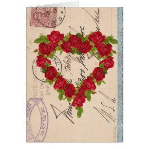 Collage de carte postale rose