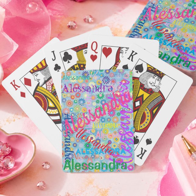 Collage de cartes à jouer avec un nom (Créateur téléchargé)