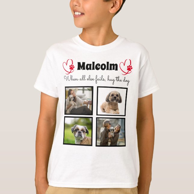 Collage de chien - customisé 4 t-shirt photo pour  (Devant)
