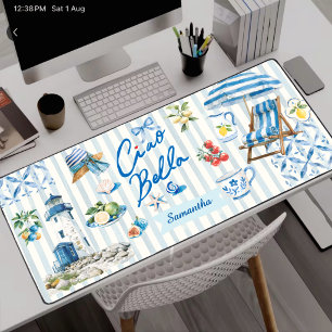 Collage de Citron Sicilien Turquoise Bleu Élégant