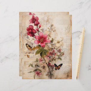 Collage de fleurs bourguignonnes sur fond d'écran