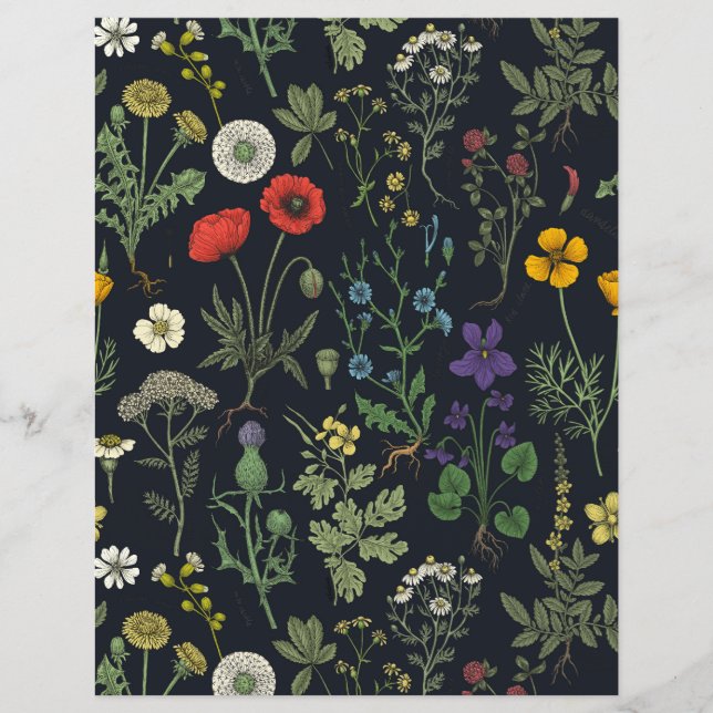 Collage de fleurs sauvages (Devant)