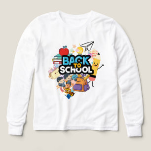 Collage de fournitures scolaires en forme de cœur