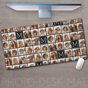 Collage de grille de 11 photos avec monogramme - N
