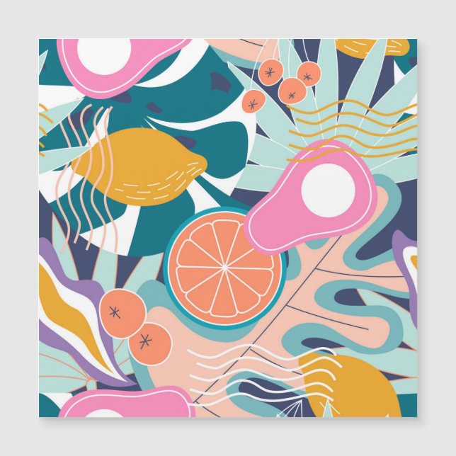 Collage de jungle exotique et moderne. (Devant)