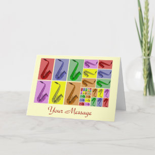 Collage de la carte de Motif Fibonacci Saxophones