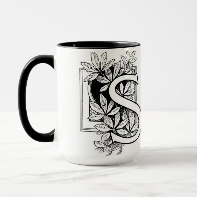 Collage de la lettre vintage "S" - Mug (Gauche)