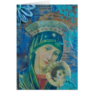 Collage de médias mélangés de Mary et d'enfant