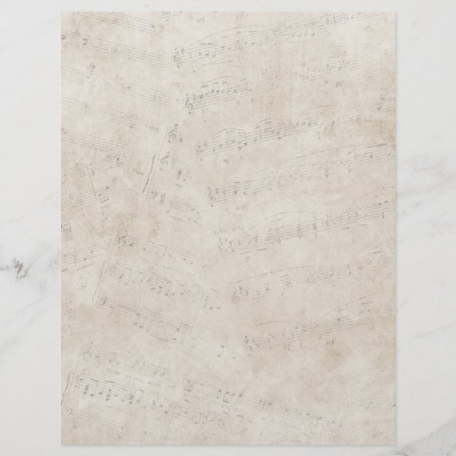 Collage de musique Vintage déprimé double face (Devant)