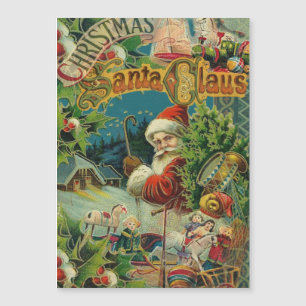 Collage de Noël victorien du Père Noël Antique