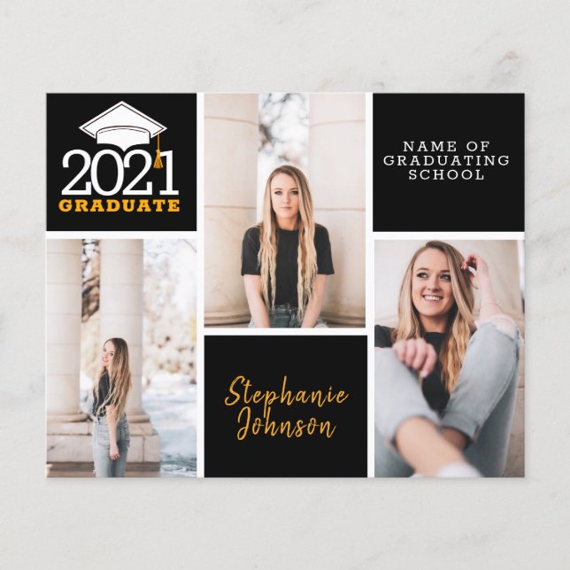Collage de photos BUDGET Casquette Graduation (Devant)