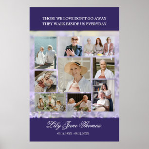 Collage de photos commémoratives Affiche de sympat