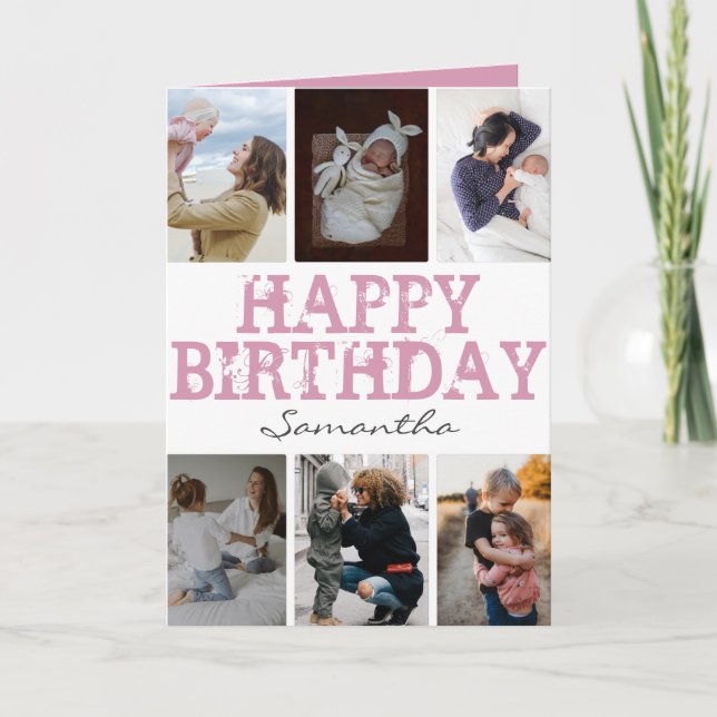Collage de photos d'anniversaire Carte d'anniversa (Devant)