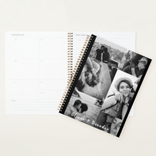 Collage de photos de couple noir et blanc personna