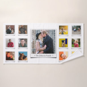 Collage de photos de famille blanc