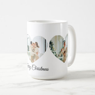 Collage de photos de famille de Noël Mug Cœur Joye