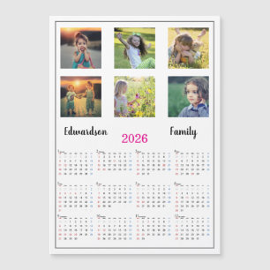 Collage de photos de famille moderne calendrier ma